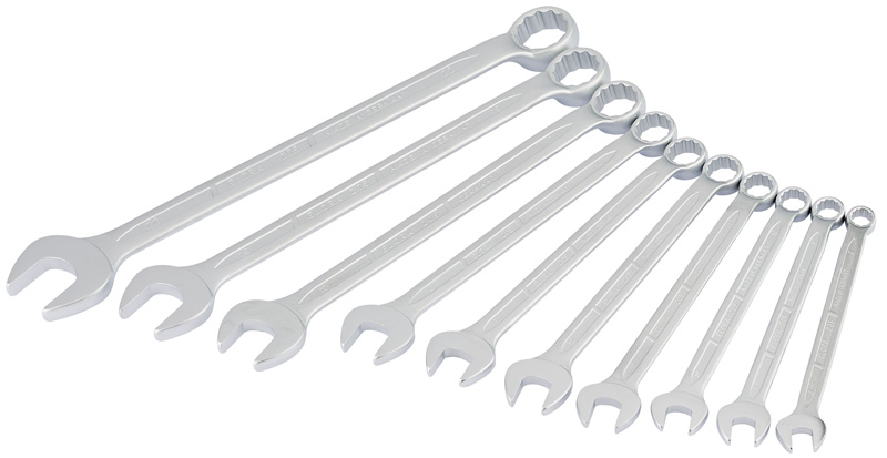 Draper 03082 - Long Metric Combination Spanner Set (10 Piece) - Red Box ...