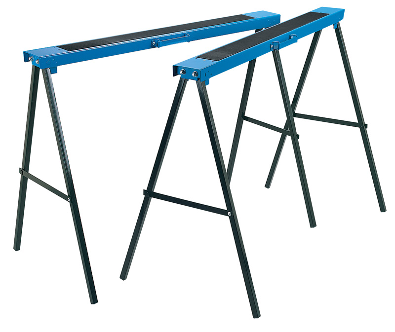 Draper 52072 - Pair of Fold Down Trestles, 1000 x 800mm - Red Box Tools