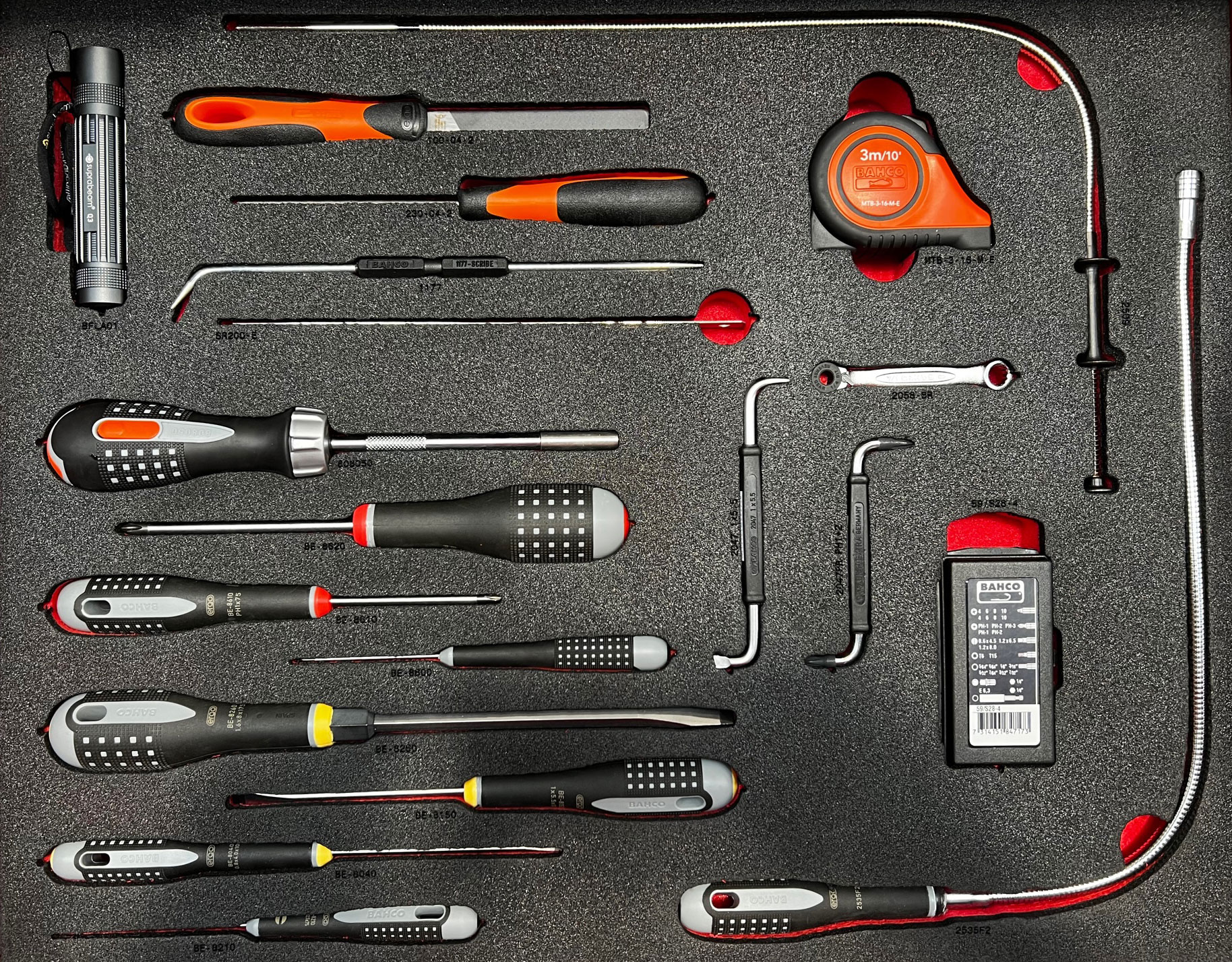 Aircraft Mechanic Kit with Imperial (SAE / Standard) tools. In 8 drawer  cabinet - RBI9400C - Red Box Tools