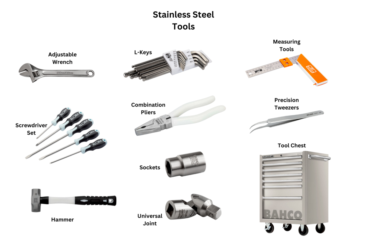 common stainless steel tools